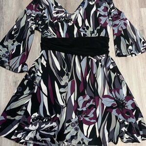 Vintage Y2K Reitmans Whimsy Goth Floral Dress – Size Large